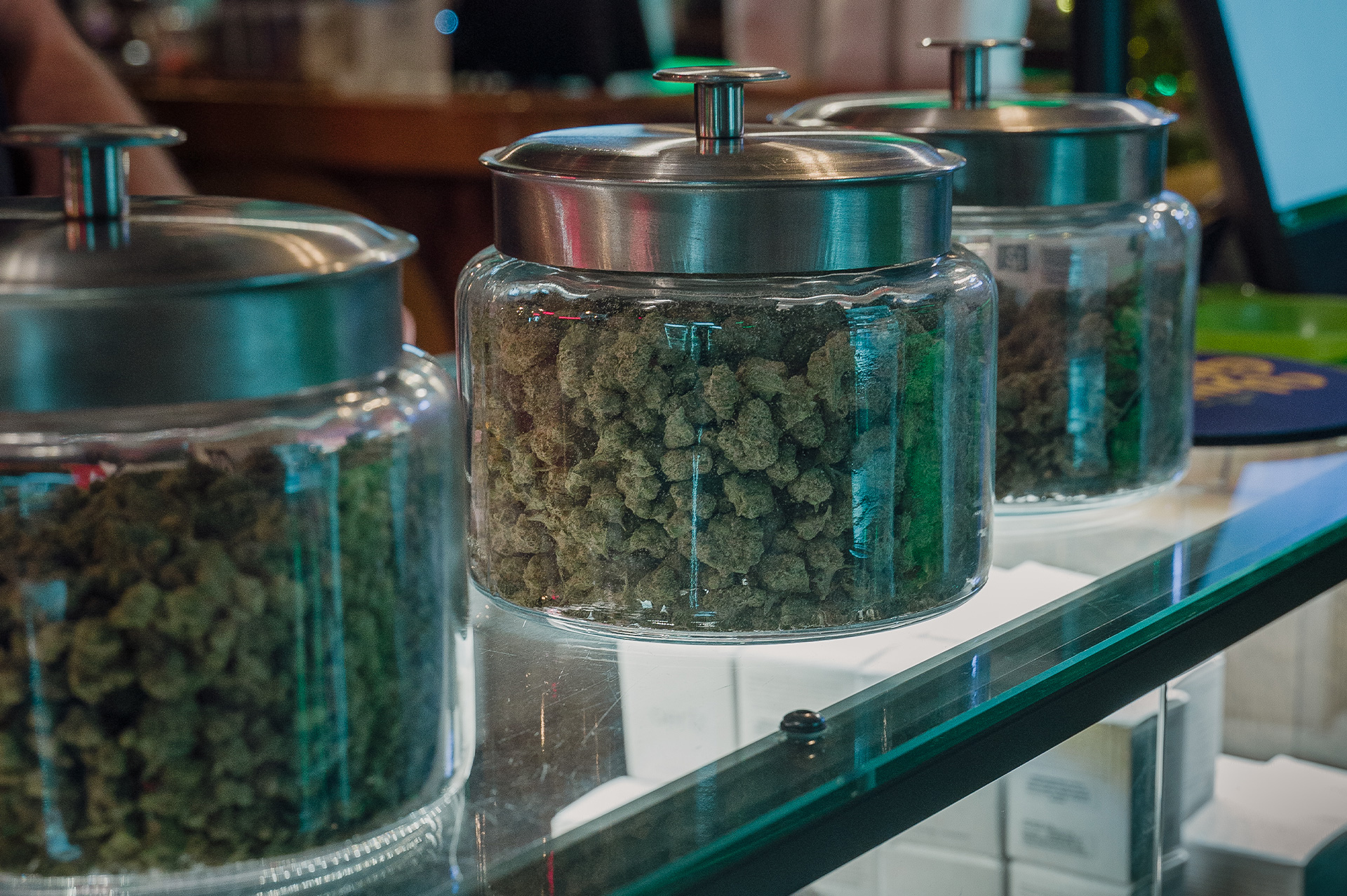 cannabis jars in cave creek dispensary